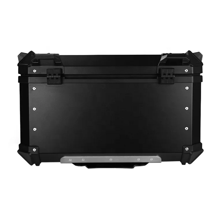 STLF F2-MOTO 100L حافظة علوية من الألومنيوم الأسود للدراجات النارية صندوق طعام مقاوم للماء التسليم مع نظام قفل سريع الإصدار #2