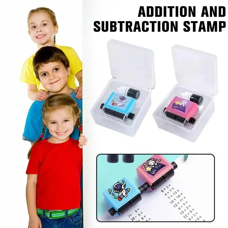 Teaching Addition and Subtraction Number Rolling Stamp Math Practice 100 Pupils Maths Questions Digital Roller Type Stamps