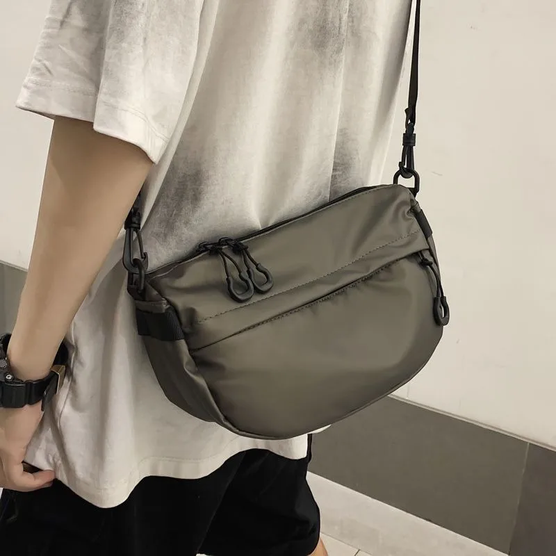 

Men Backpack Messenger Bag 2024 New Casual Solid Color Rain-proof Shoulder Bags Black Retro Leisure College Student Backpacks