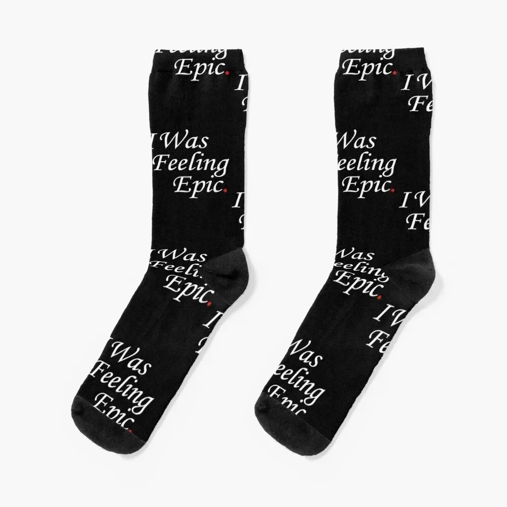 

I Was Feeling Epic TVD Socks gift funny sock FASHION moving stockings Mens Socks Women's