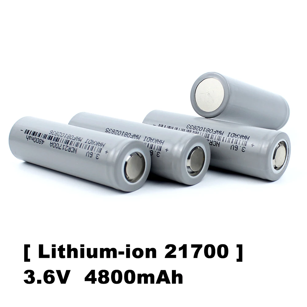 21700 3.7V 4800mAh Lithium-ion Batteries Rechargeable High Power Battery For Flashlight Mini Fan DIY E-Scooter Solar Light