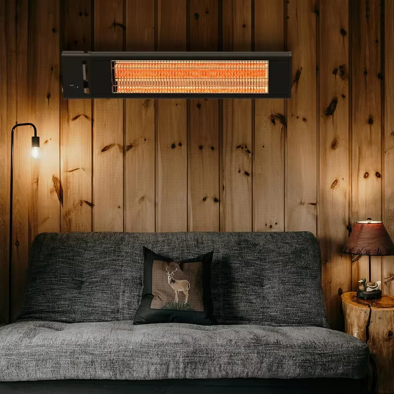 Manufacture OEM Acceptable ETL 1800W Remote Control Wall Mounted Aluminium Alloy Electric Outdoor Heater