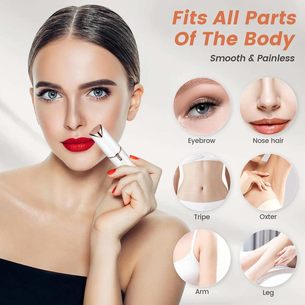 جهاز إزالة شعر الوجه الكهربائي ، آلة إزالة شعر الحاجب بدون ألم ، مزيل شعر البيكيني ، مزيل شعر البيكيني ، آلة تشذيب ، شكل أحمر الشفاه ، بدون ألم #4