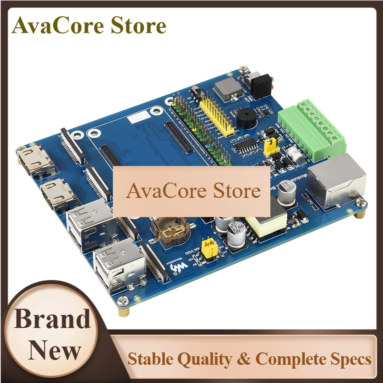 AvaCoreCM4 IO Board POE RS485 RS232 Expansion Board For RasPi RPI Raspberry Pi Compute Module 4 Lite EMMC Carrier Projects