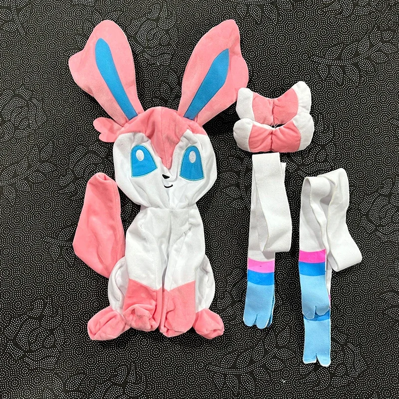 Pokemon Sylveon Plush Toys Shell Pokémon Anime Plushie Dolls Unfilled 25-75cm Kawaii Soft Eevee Stuffed Birthday Gifts Childrens