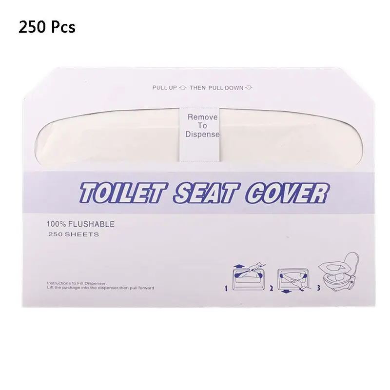 250Pcs Disposable Toilet for Seat Covers Portable Flushable Universal Potty Shie