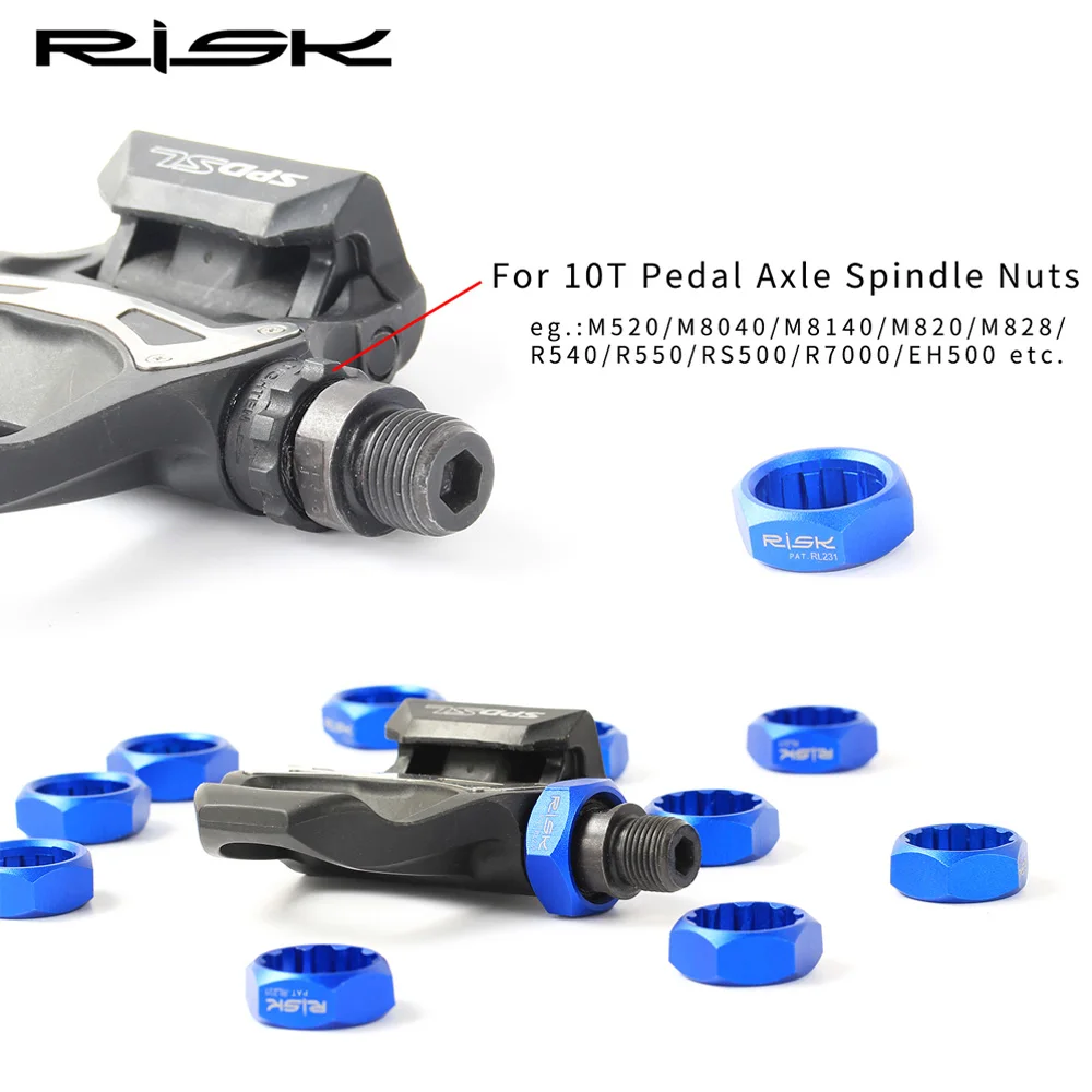 RISK Bicycle Pedal Axle Spindle Removal Tool for R7000/M520/M8040/M8140/M820/M828 10T Convert Open end Wrench Nut Bolts