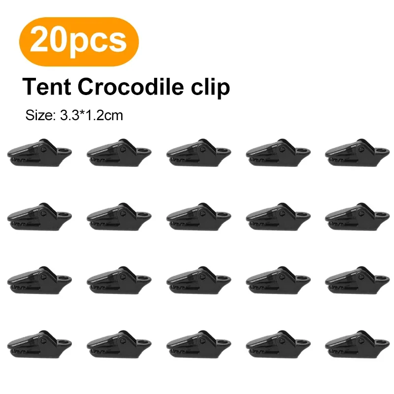 100/50/10 Stück Robuste Zeltclips Outdoor-Planenclips Windbeständige Camping-Zelthaken Krokodilklemmen für Outdoor-Camping