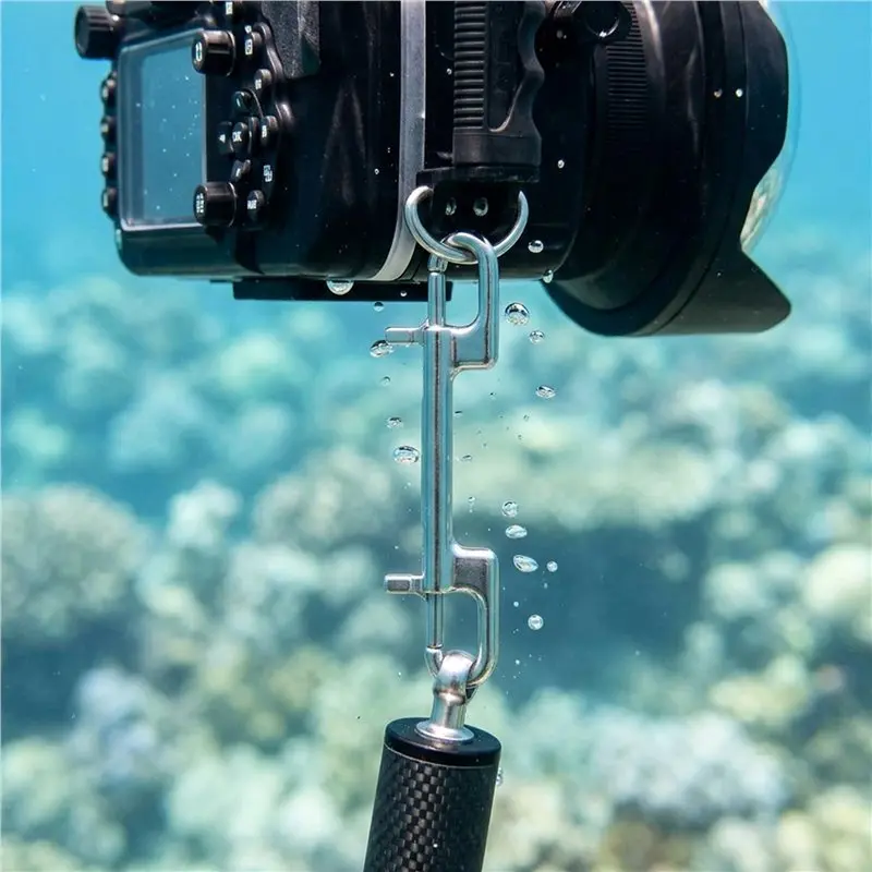 AS94-Diving Hook Stainless Steel Double Ended Bolt Snap Hook For Scuba Diving Pet Leash Camera Strap Keychain Hammock