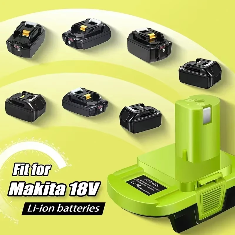 MT20RNL Battery Adapter High Quality For Ryobi 18V Tools,Converts For Makita 18V Li-Ion Battery To Ryobi 18V Li-Ion Battery