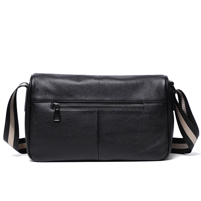 SHIYUN Men bag Soft Genuine Leather Boy's Flap Cowhide Leather Shoulder Bag Men's Crossbody Messenger Bags Fashion Style