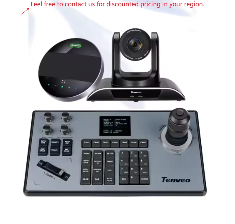 

Video Conference System Tevo-M5B+VHD10U+KB200 USB 3.0/HDMI And Noise Reduction Speakerphone Joystick Controller For Ptz Camera