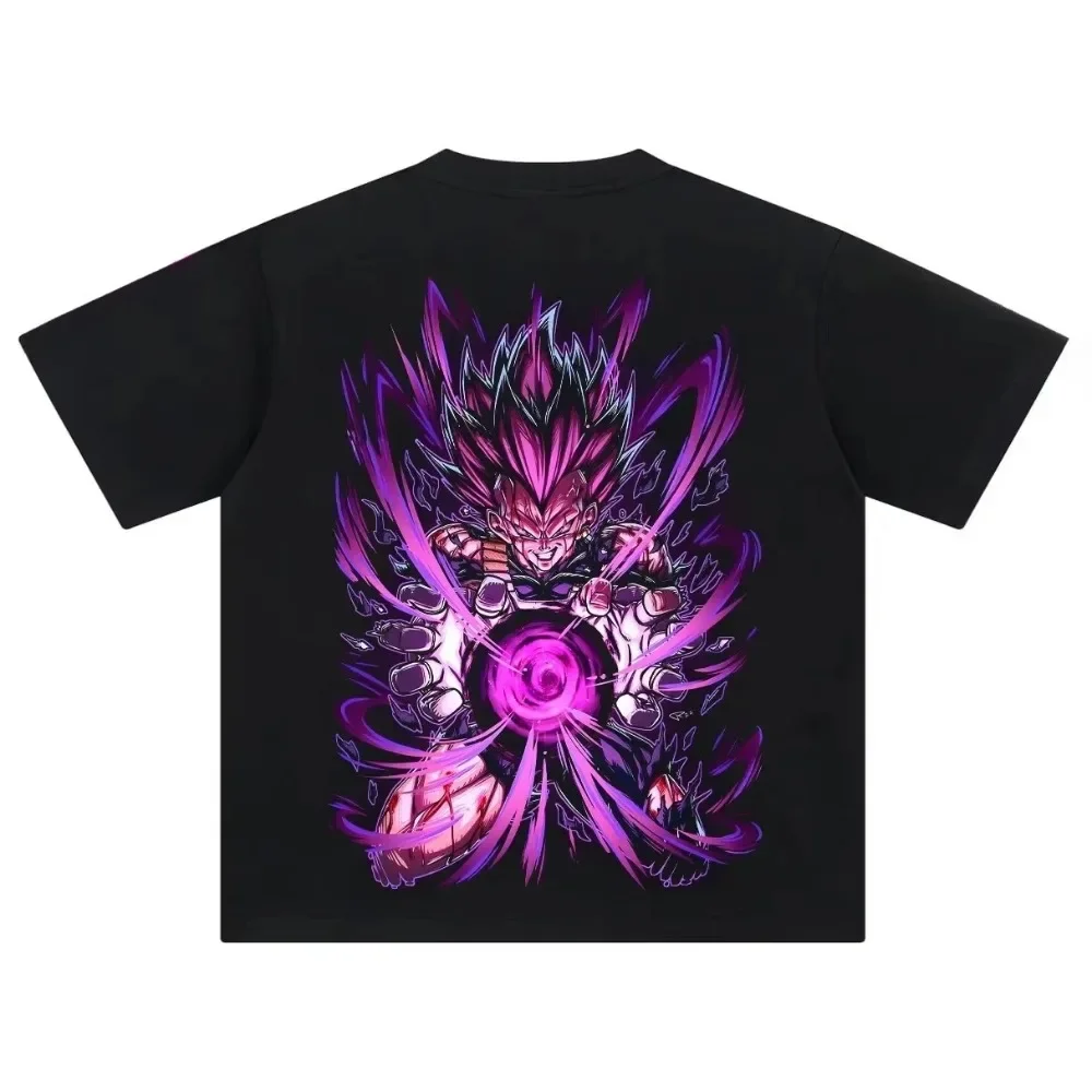 

Американские мужчины и женщины Американский уличный хип-хоп стиль Dragon Ball Begita Японское аниме Хлопок Harajuku Свободный с короткими рукавами Новый