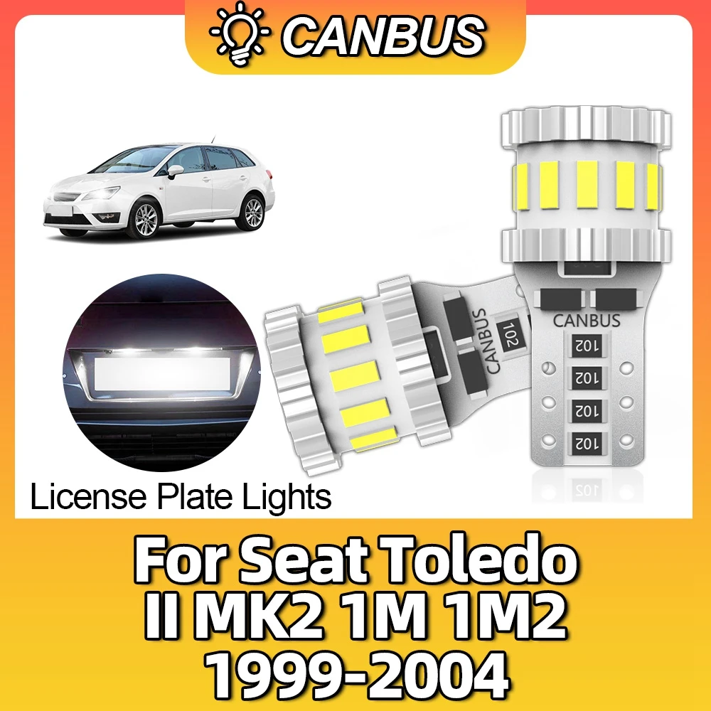 

T10 W5W 194 LED Canbus Car Interior Dome Door License Plate Map Lamp For Seat Toledo II MK2 1M 1M2 1999 2000 2001 2002 2003 2004