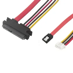 (7+15) 22-pin HDD SSD SATA Power Cord Male To Female Power Supply Cable Power Splitter Cable Connector