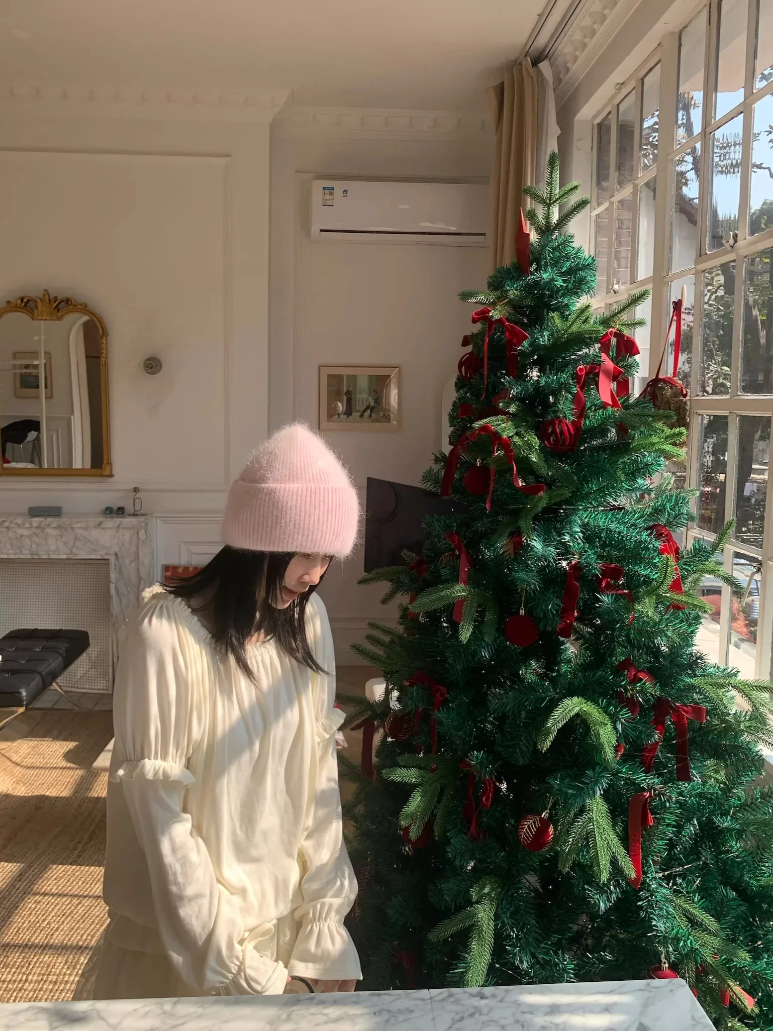 

Весенний вязаный топ с длинным рукавом и поясом в корейском стиле, свободного кроя, с цветочным узором, эластичный, для ношения под одеждой