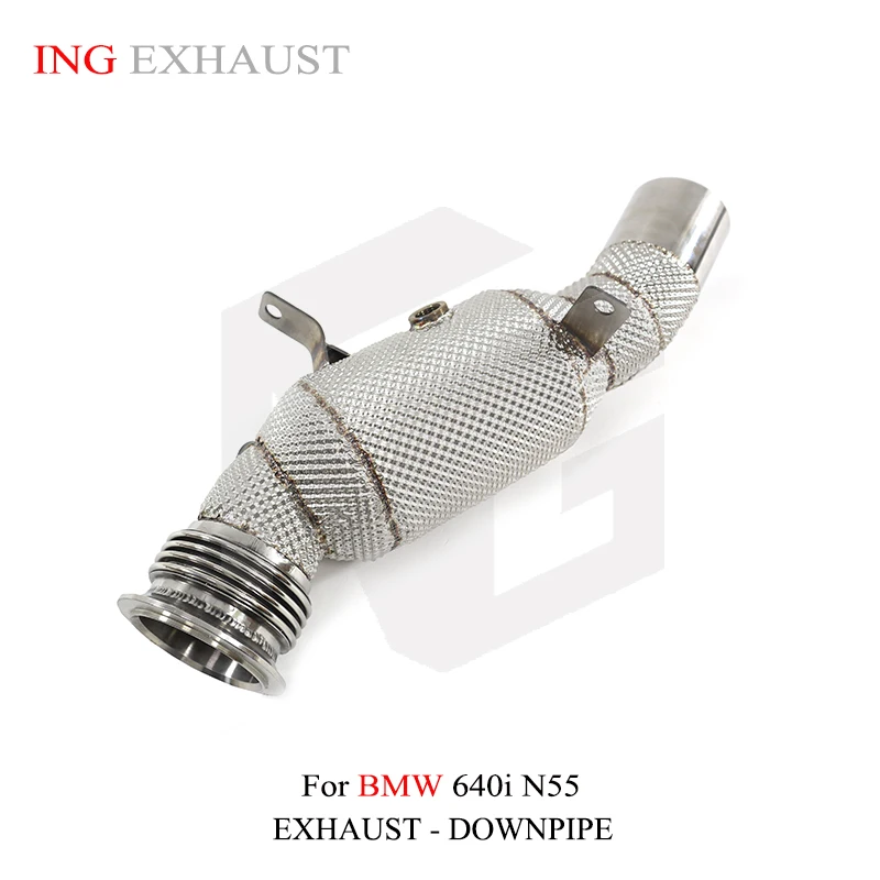 ING Performance Convert Header Catalytic Downpipe for BMW 640i N55 3.0 Heat Shield Auto exhaust Sistemas Release Escape System