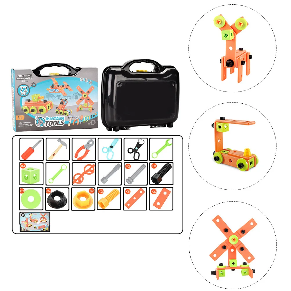 1Set Kinder Montage Mutter Schraube Kombination Pädagogisches DIY Tool Kit für Entwicklung Praktische Lernen Kinder