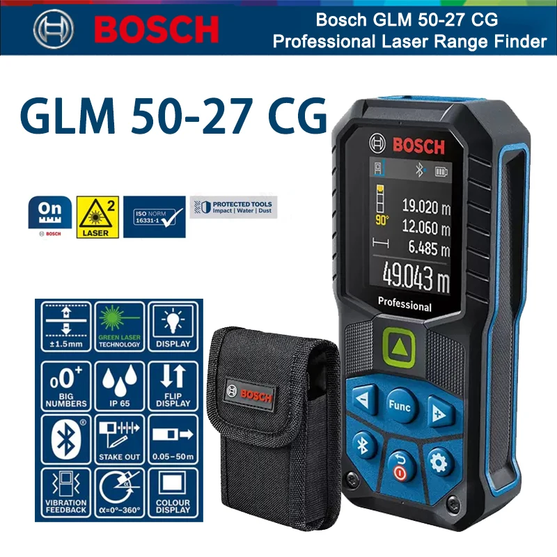 Bosch GLM 50-27 CG Professioneller Laser-Entfernungsmesser 50M Elektronische Messwerkzeuge