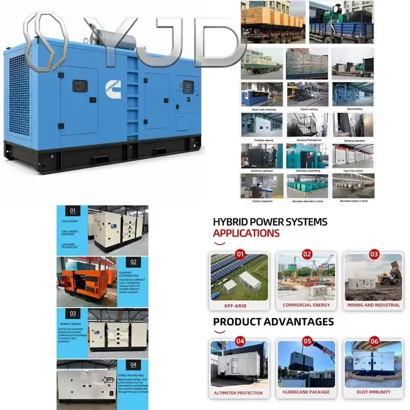 30kVA 50kVA for Silent Generator Set 60Hz DC Electric Start Auto Start Stamford Alternator Open Frame Mobile