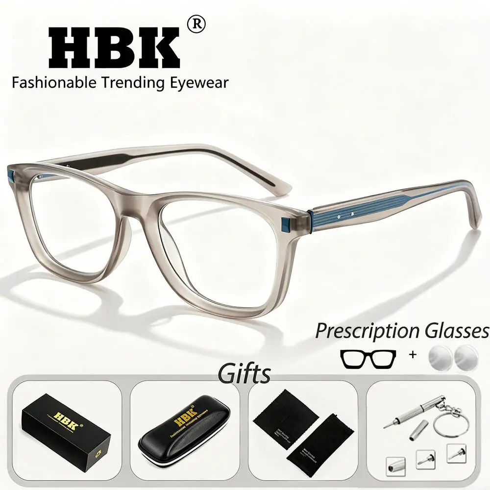 HBK Fashion Men Optical Prescription Glasses 1.56 Refractive Index Anti Blue Light Prescription Glassesr Women Reading Glasses