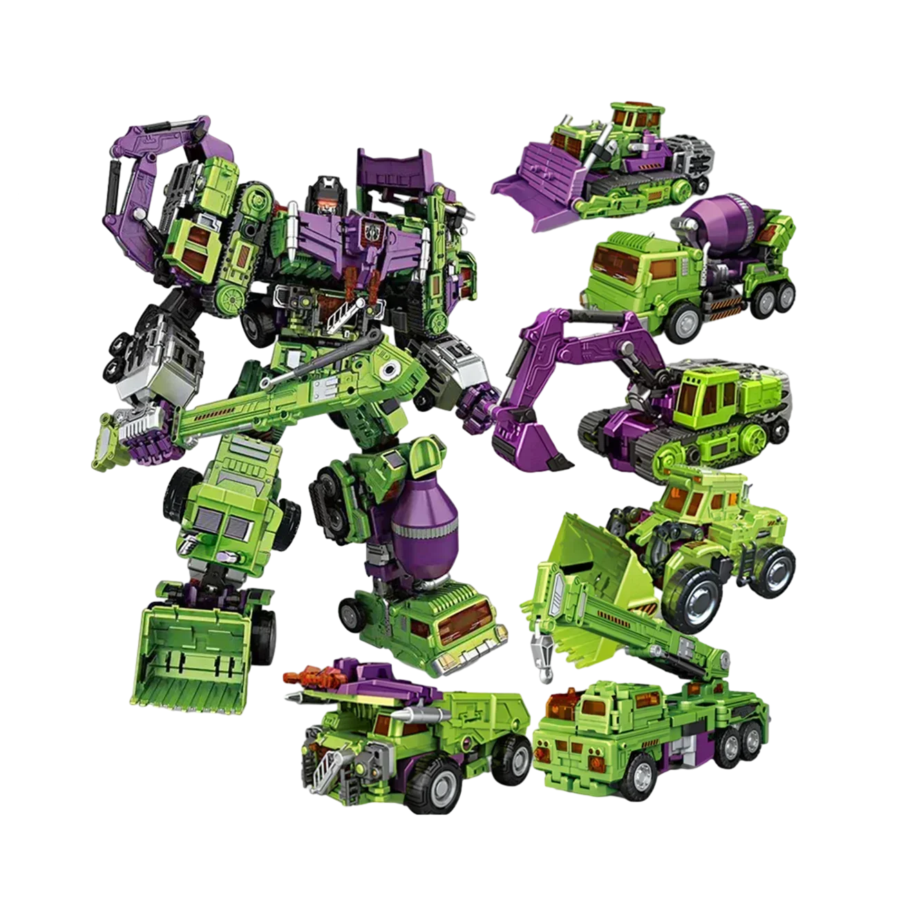 6 IN 1 NBK 42CM Devastator Toy Transformation KO Robot Car combination Action Figure excavator Blender Model Kid NO BOX