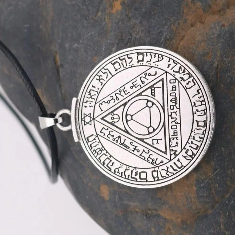 Solomon Seal Sun Amulet Power Necklace Europe Fan Fashion Pentacle Of The Sun Talisman Key Of Solomon Amulet Pendant Jewelry view 5