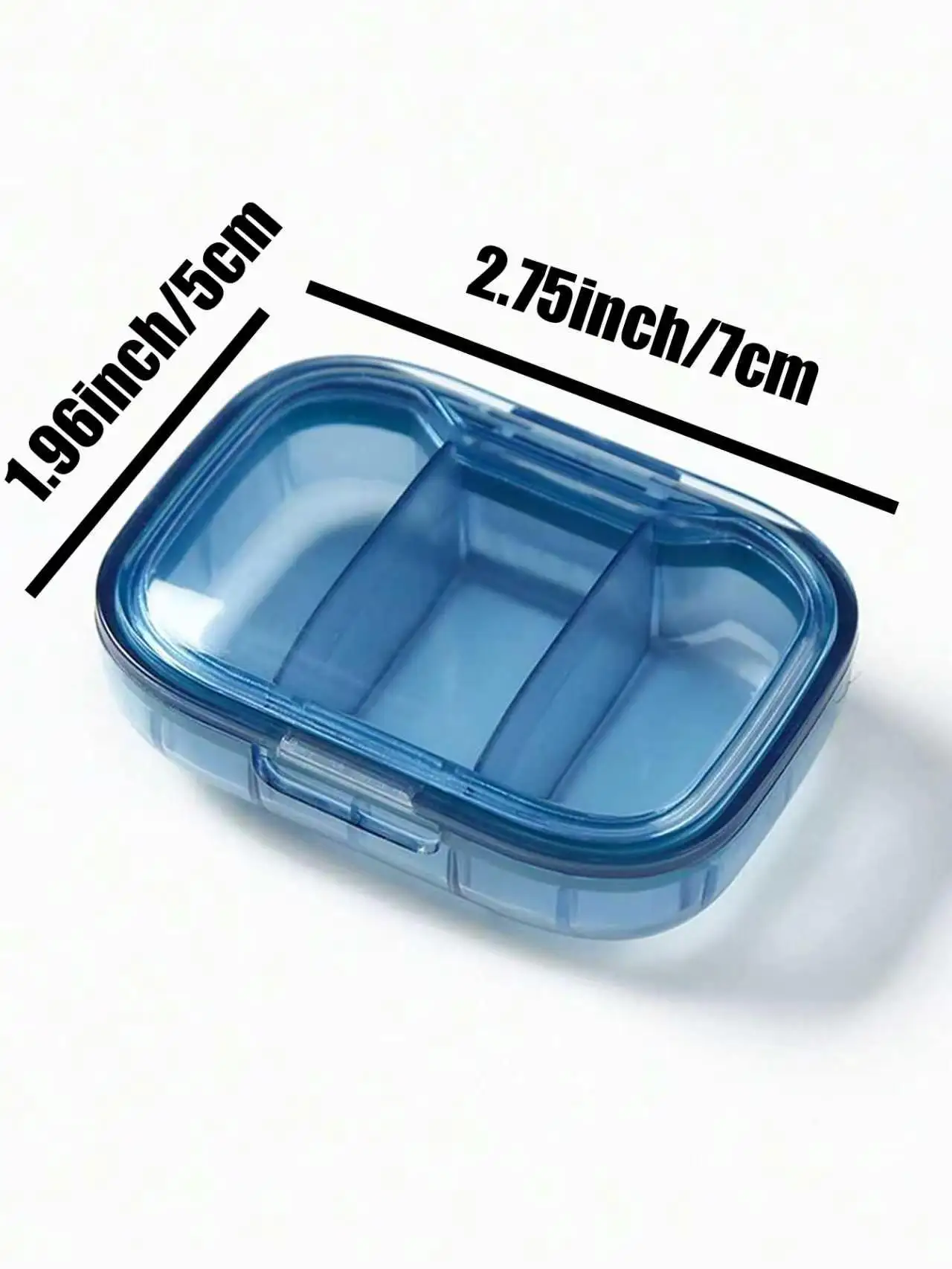 5-Piece Translucent Travel Storage Box with 3 Compartments, Designed Specifically for Organizing Small Items Such as Jewelry and Medicines, Featuring Moisture-Proof Sealing and Portability.
