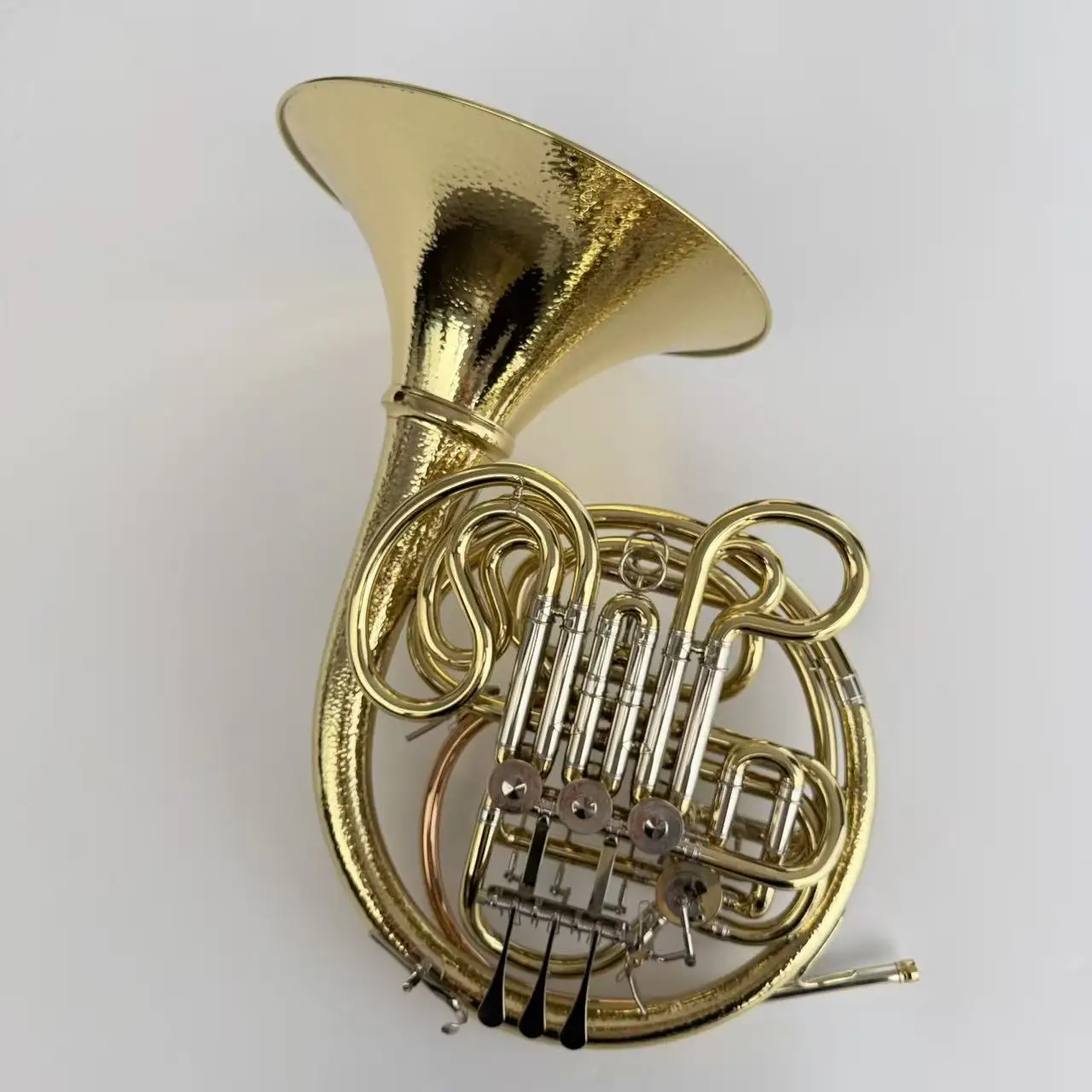 OEM Customized Design Yellow Brass Hand Hammer Model Professional French Horn for Concert Playing