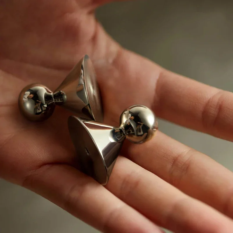 

Goo-Ki Solid Brass Drawer Knobs High-end Silver Cabinet Knobs Kitchen Cupboard Handle Unique Design Umbrella Shaped Small Knob