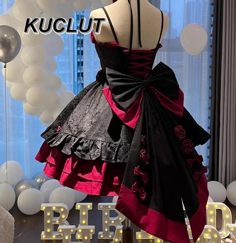 Goth Lolita Dress Jsk Romantic Y2k Sweet Cool Spaghetti Strap Abiti da principessa per le donne 2025 Nuova moda Primavera Estate