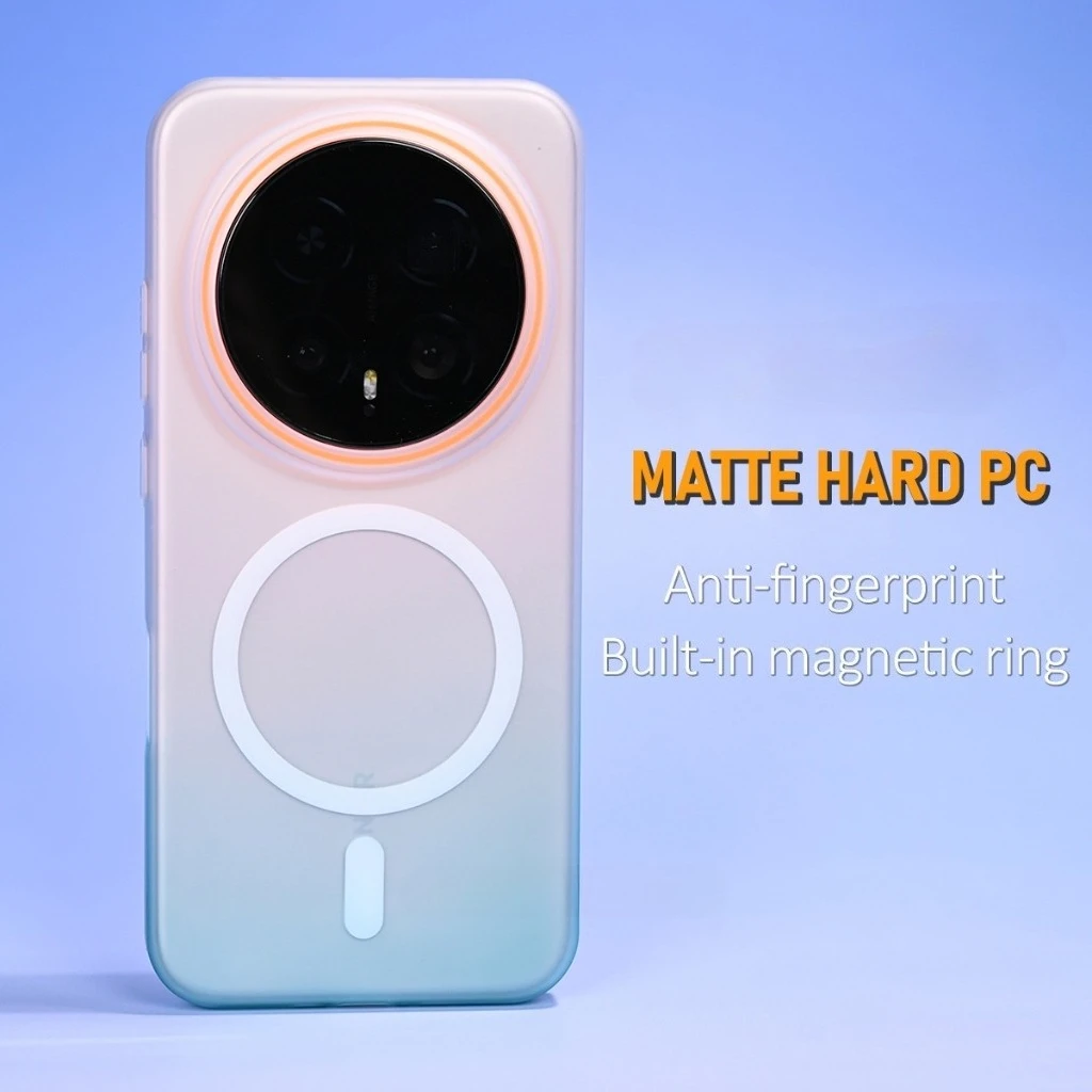 

Чехол для Honor Magic 8 Pro, стильный градиентный магнитный матовый чехол из ПК, приятный для кожи, с защитой от отпечатков пальцев, для Magic8 Pro, бампер-футляр