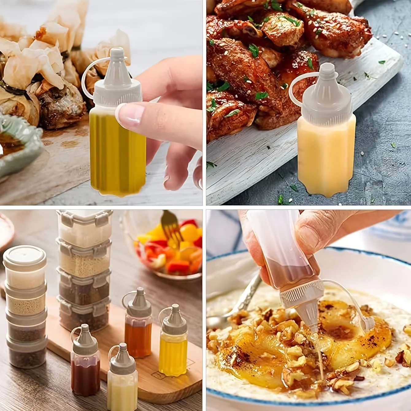 2pcs Mini Sauce Squeeze Bottle - Salad Dressing Bottle review and price