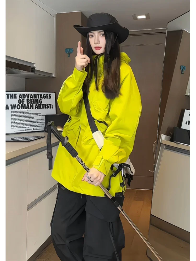 

American Sle Outdoor Windproof Spring Autumn Men's Jaet Casual Hiking Climbing Workwear Coat Loose Fit Zipper Decoration