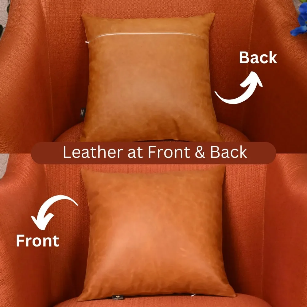 غطاء وسادة من جلد الخراف الفاخر - غطاء وسادة أريكة - أغطية رمي أنيقة لغرفة المعيشة وغرفة النوم، 16 × 16 #6