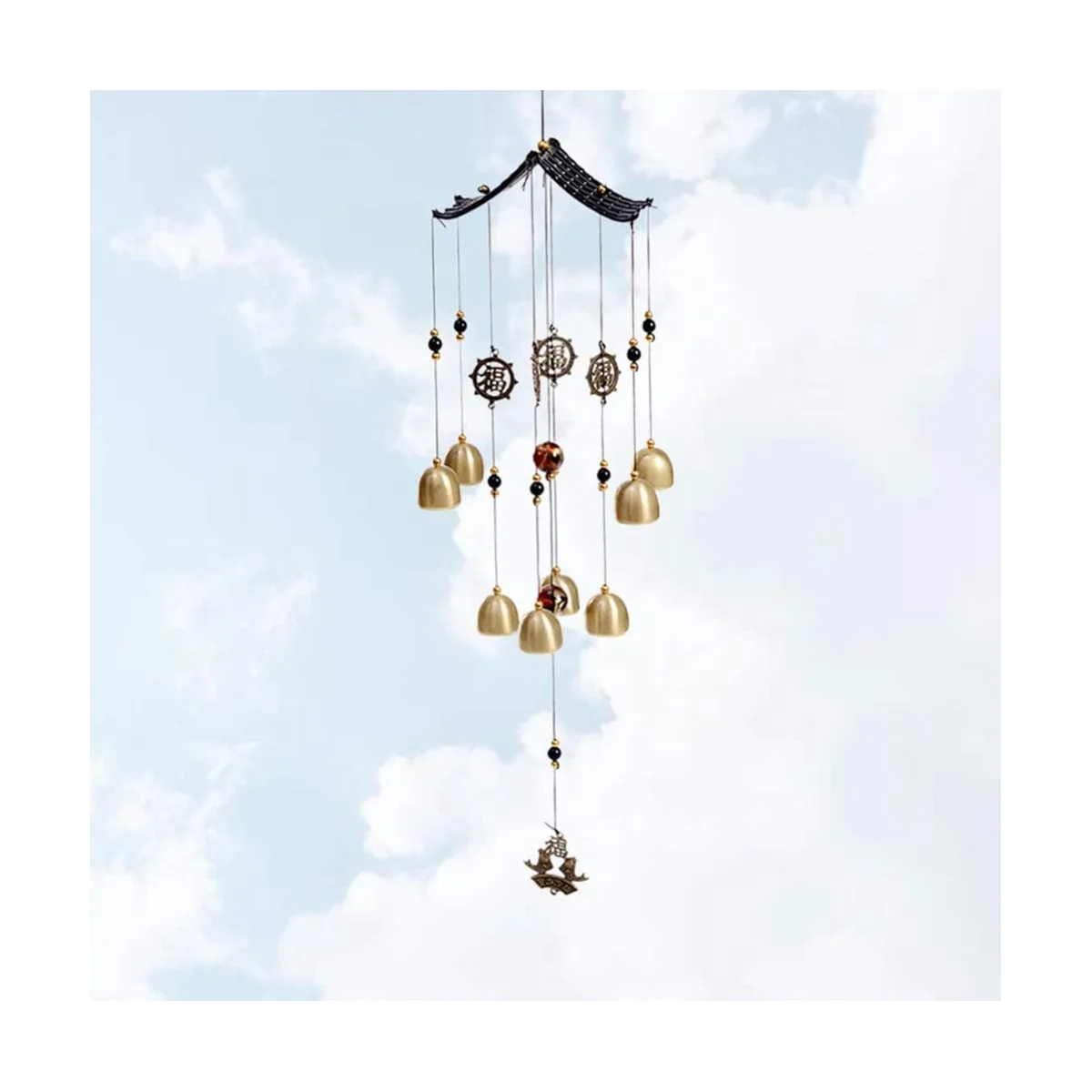 2Pcs Vintage Decor Hanging Metal Wind Chime Bell Windchimes Garden Hanging Wind Bell for Room Door Window