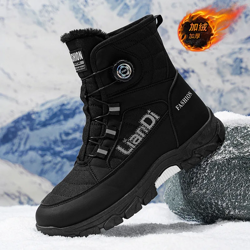 

Winter New Men's Snow Boots, Thickened & Cotton-Lined, Versatile Trendy Style, Outdoor warm cotton boots