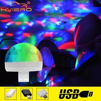 Car Led Auto Lamp USB Ambient Light DJ RGB Mini Colorful Music Sound USB-C Interface IOS Holiday Party Karaoke Home Ambient Led