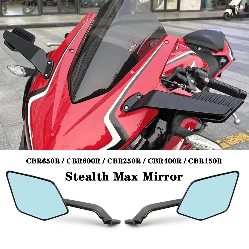 

New Aluminum Alloy Frame Motorcycle Fixed Wind Wing Rearview Mirror For Honda CBR650R 2019-2025 CBR250R CBR600R CBR400R CBR150R