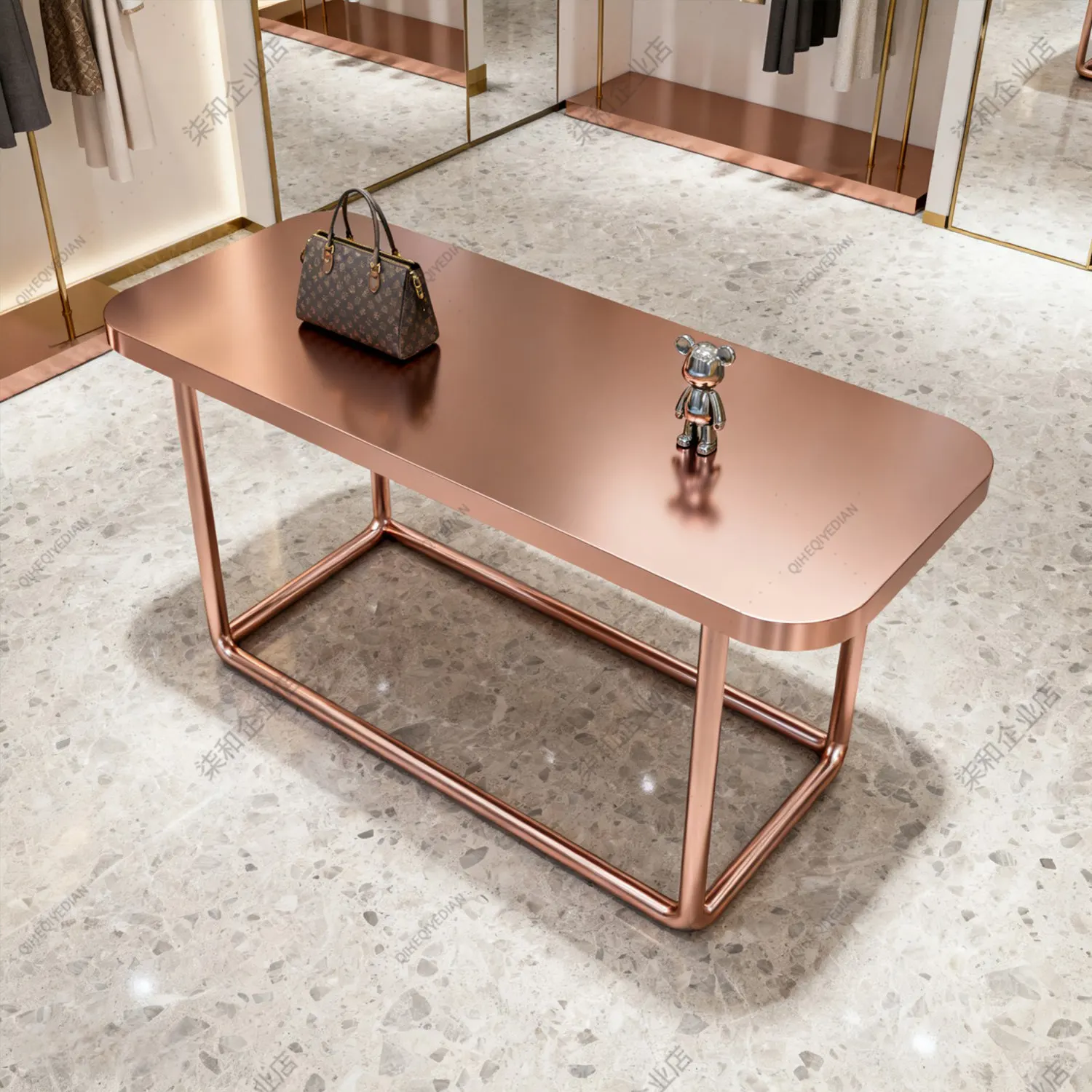 Factory Direct 2026 Shoe store, island, Taiwan, beauty salon, showcase, store, stainless steel assembly table, display table, ex