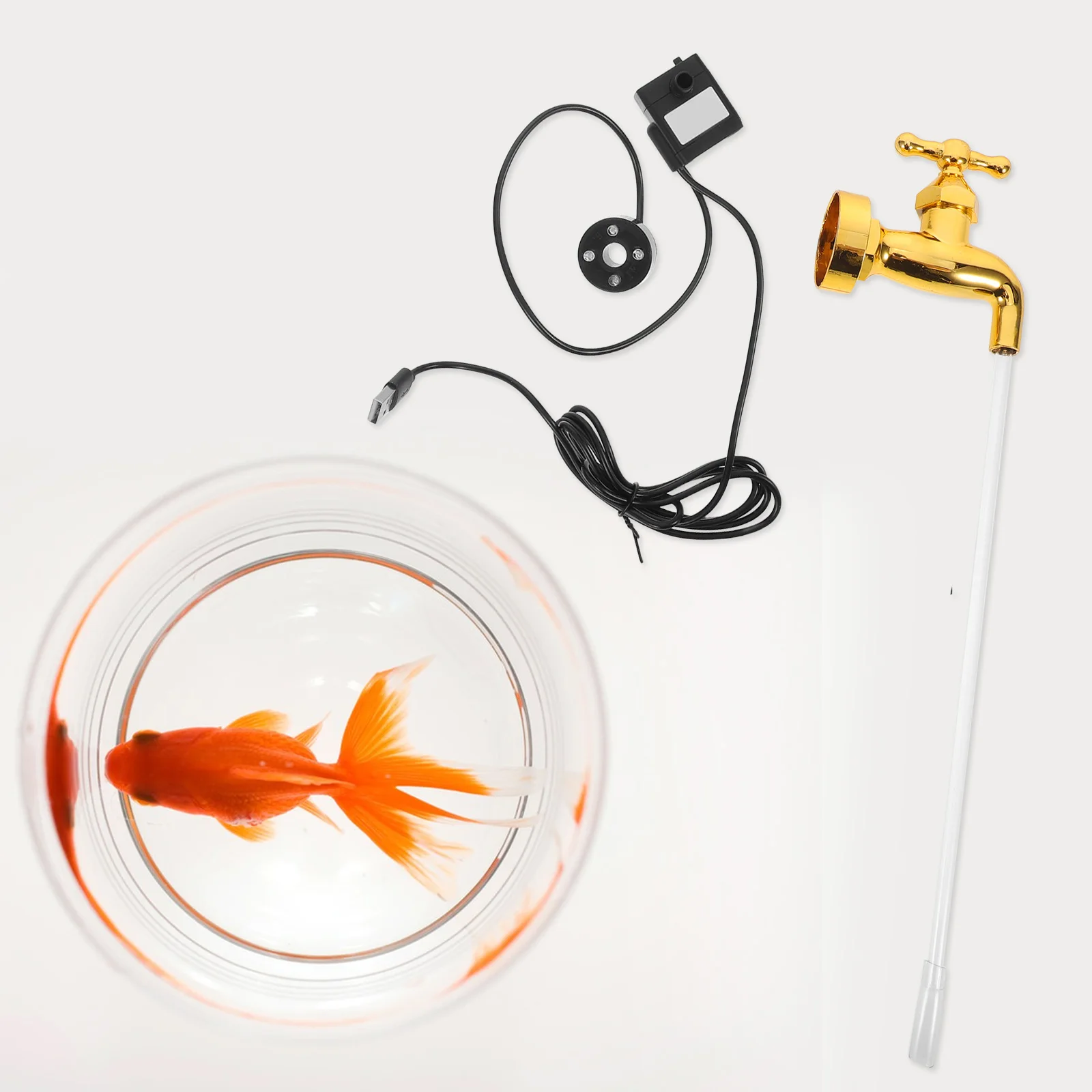 

1Set Floating Faucet Ornament Invisible Flowing Spout Garden Water Feature Decorative Fountain for Outdoor Patio Yard Desktop