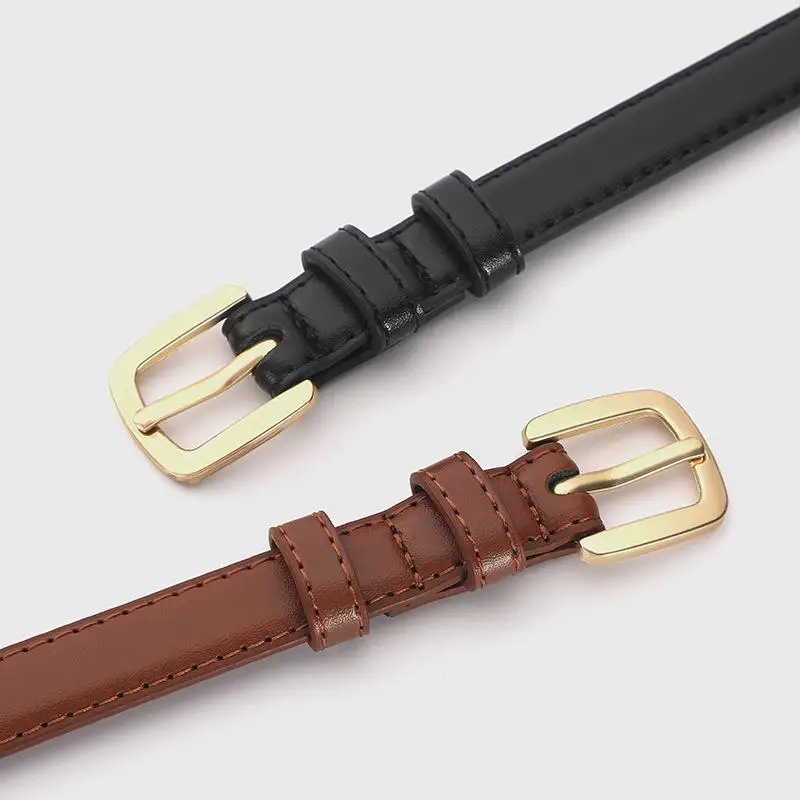 Damengürtel mit passender Westernhose, 2 cm breit, PU-Leder, Metallschnalle, schlichte, vielseitige Dekoration – Detail 15