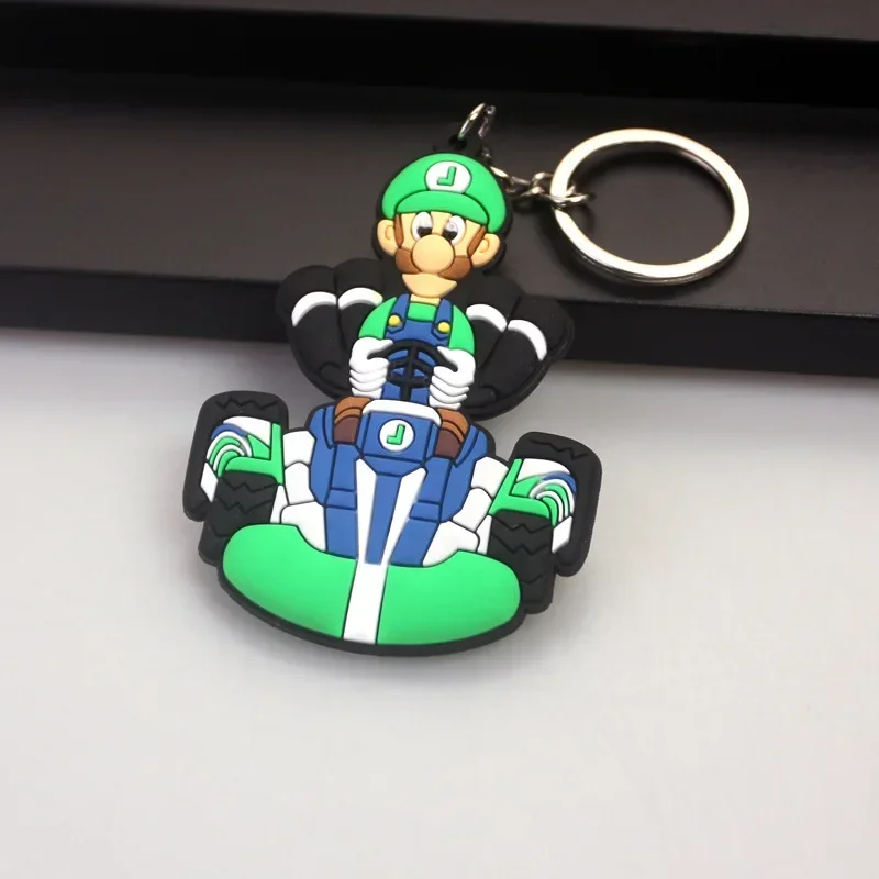 MINISO Cute Super Mario Luigi Kuba Princess Toad Yoshi Bowser Keychain Car Pendant Kids Christmas Birthday Party Supplies Gifts