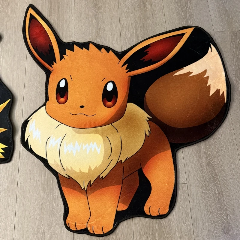 포켓몬 이브이/루카리오/피카츄 불규칙 디자인 카펫 애니메이션 영감 매트 부드러운 플란넬 홈 데코 침실/거실에 이상적