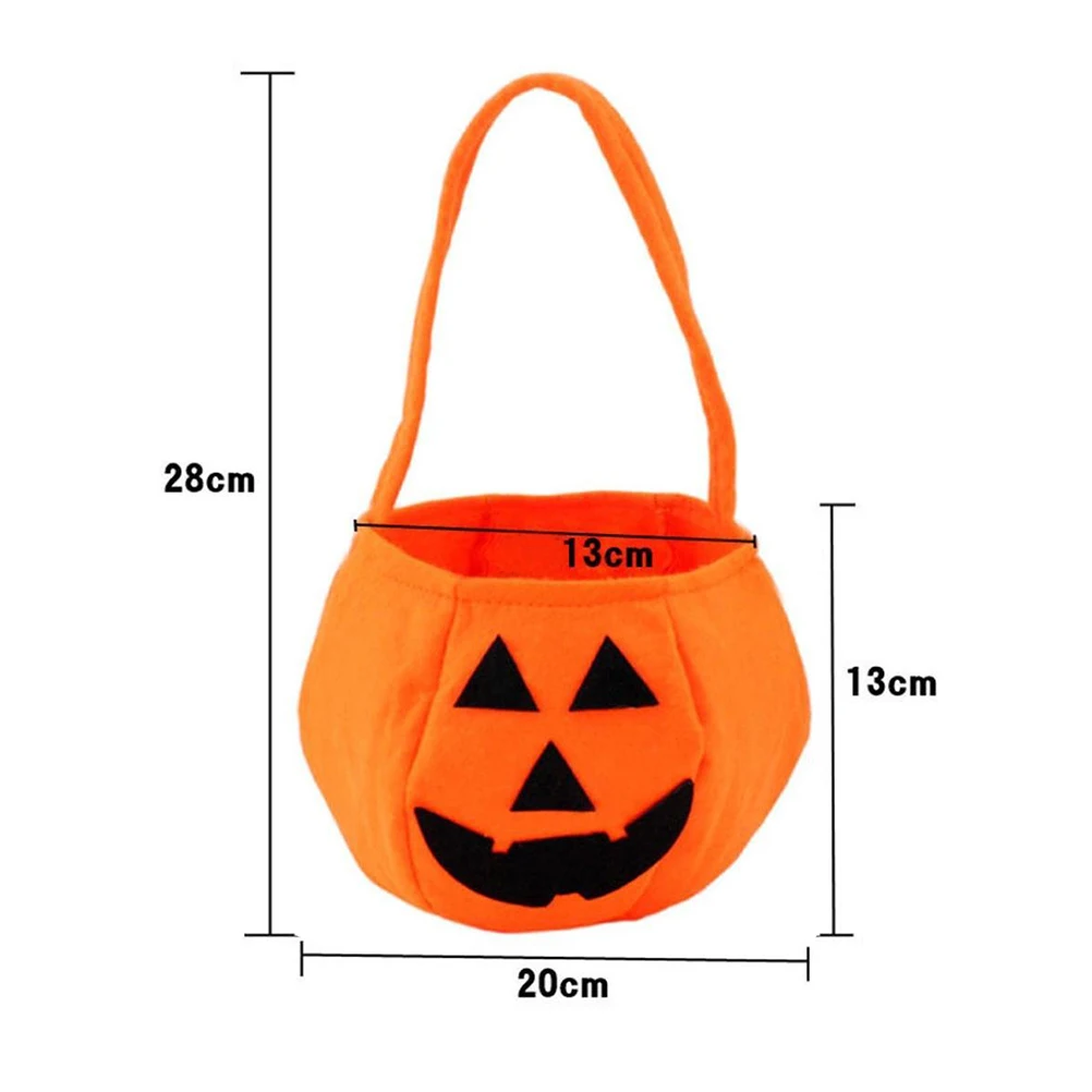 

Pumpkin Candy Bags Halloween Goodie Treat Reusable Tote Bag Kids Party Favor DIY Decor Supplies
