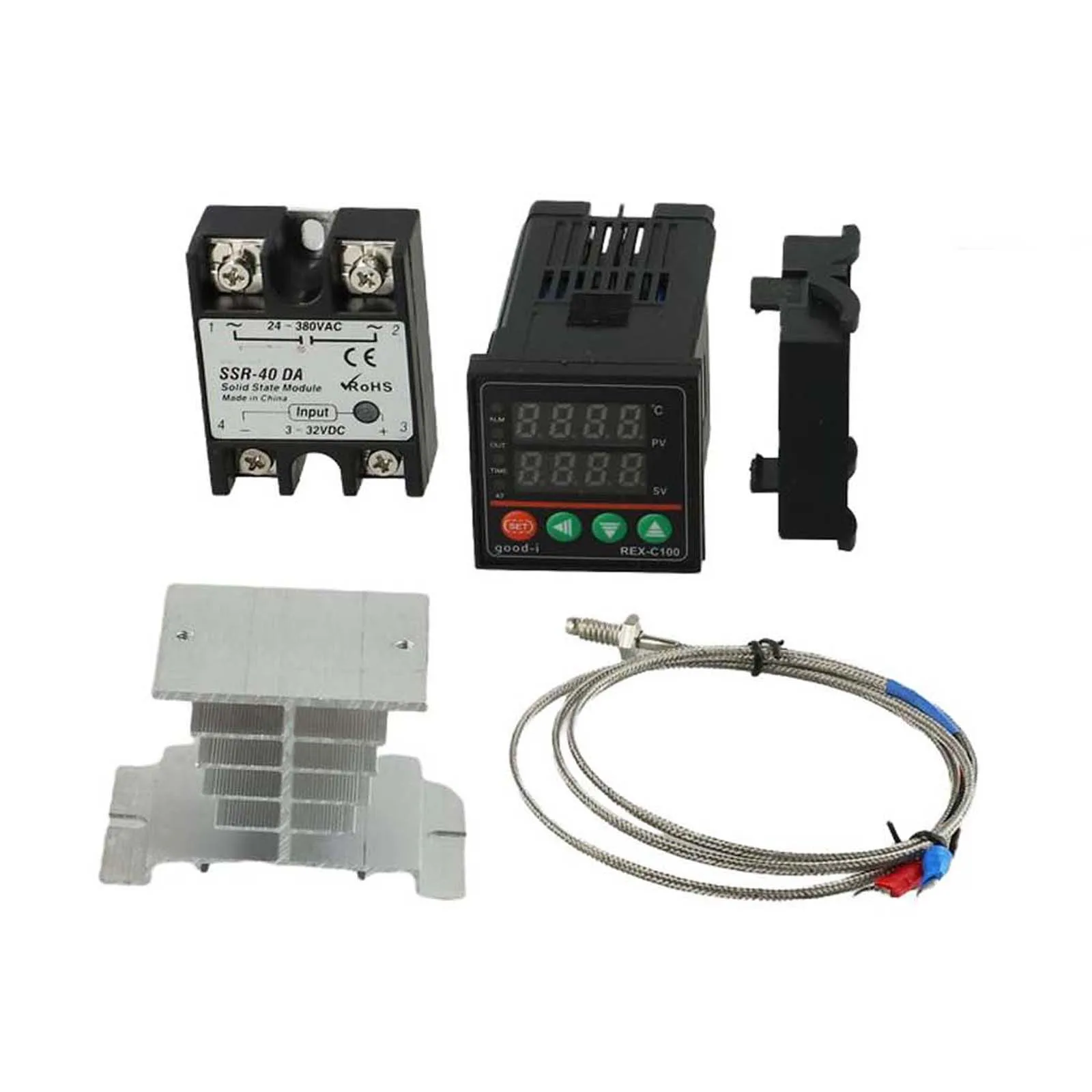 1 conjunto REX-C100 digital rkc pid termostato controlador de temperatura digital REX-C100 saída 40da ssr relé k/j parafuso 1m termopar