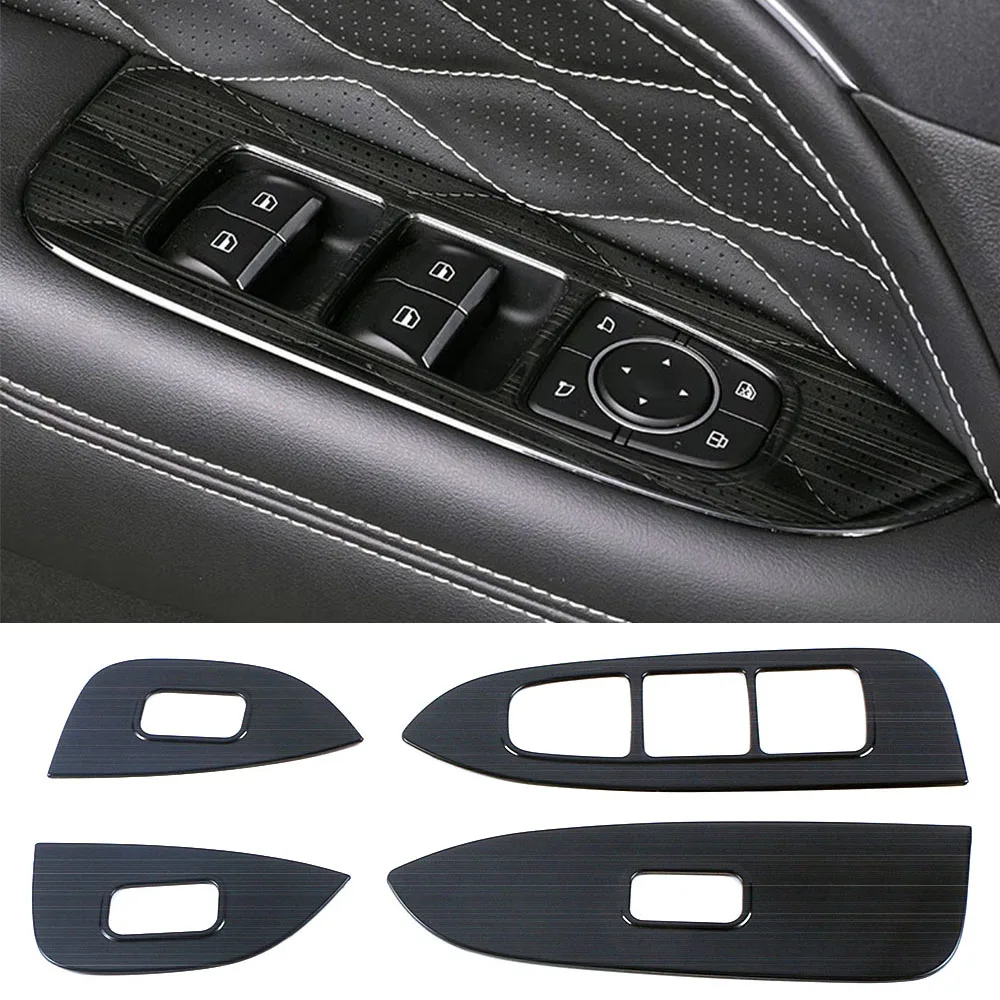 For GWM Tank300 Tank 300 2022 2023 2024 Window Lift Switch Panel Frame 3dCover Interior Accessories Carbon Black Stainless Steel