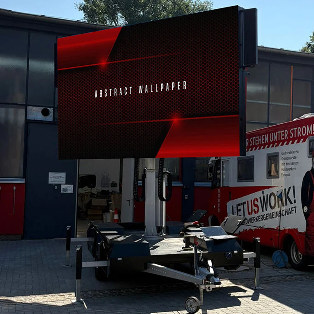 Outdoor Mobile Trailer LED Screen with Digital Menu Display for Mobile Catering and Brand Promotion