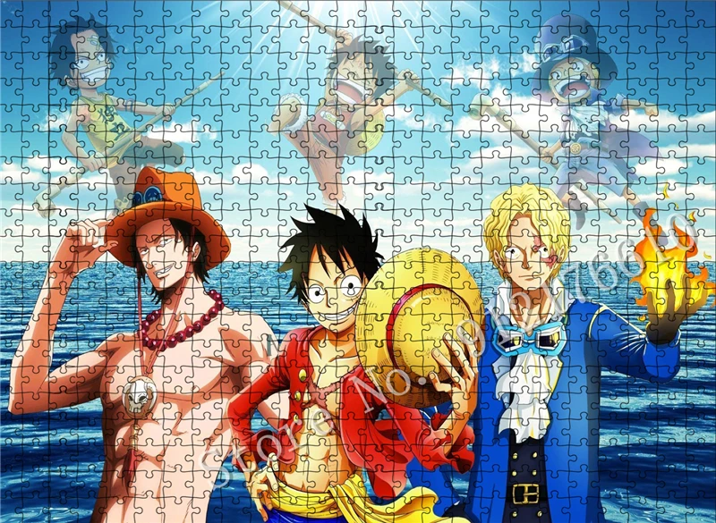 300/500/1000 Pics Jigsaw Puzzles Luffy Nico Robin One Piece Zoro Fashion Diy Puzzles Family Adults Decompressed Craft Home Decor