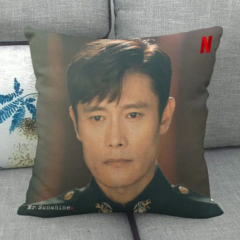 Custom Lee Byung Hun Pillowcase Wedding Decorative Cotton Linen Pillow Case For Home Pillow Cover 45X45(One Sides)